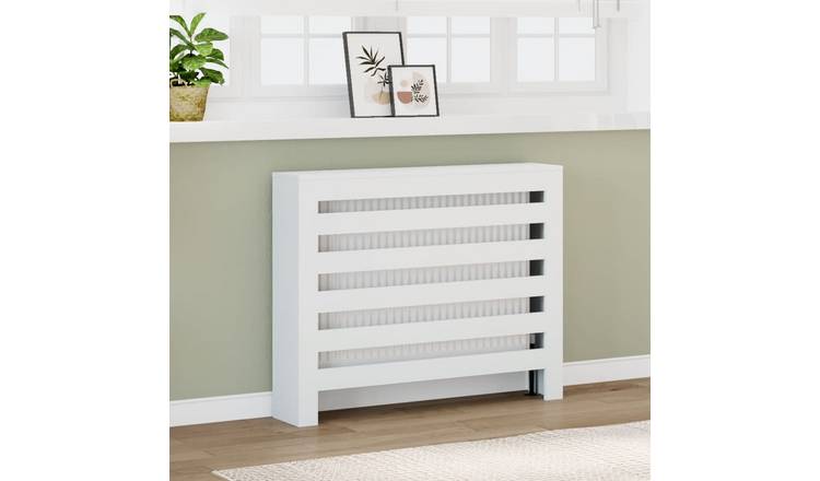 Walplus Engineered Wood Radiator Cover - White - 104 x 20 x 82 cm