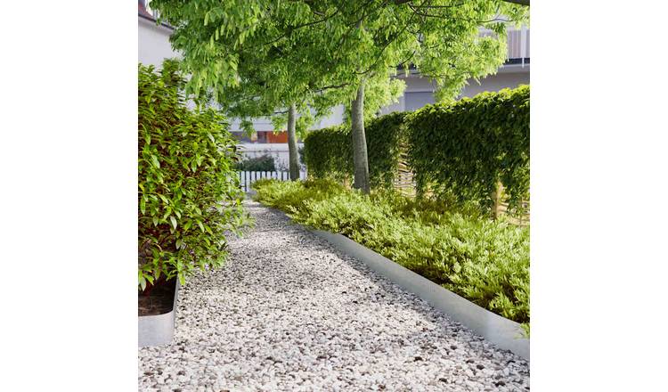 Walplus Pack of 10 Galvanised Steel Lawn Edgings - 15 x 103 cm