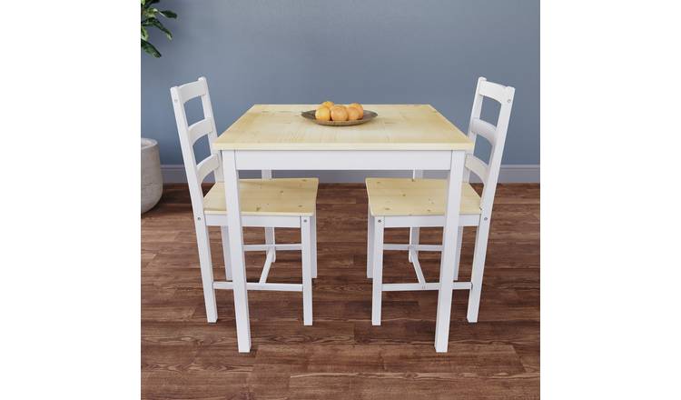 Vida Designs Yorkshire 2 Seater Dining Set - White & Pine