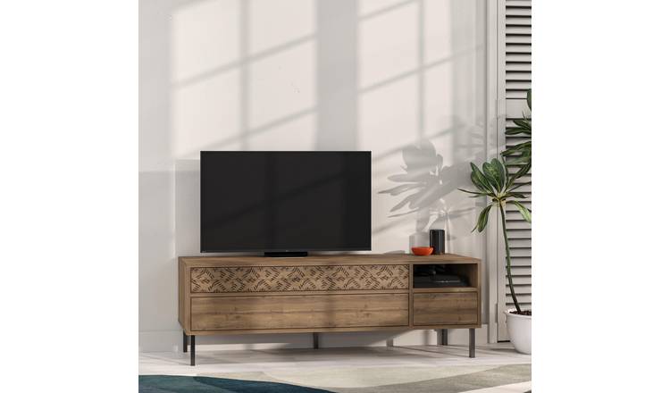 Decortie Heaton Particleboard TV Unit - Dark Oak Effect