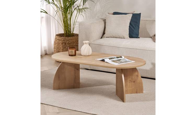 Decortie Meli̇na Particleboard Wood Effect Coffee Table - Oak