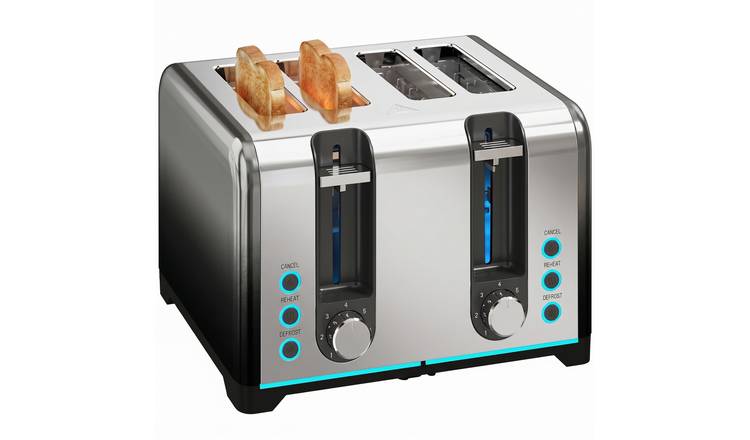 HOMCOM 4 Slice Toaster with 7 Browning Levels with Auto Shut Off - Black
