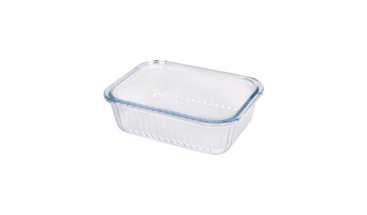 Argon Tableware Optical Rectangular Cake Glass Dish