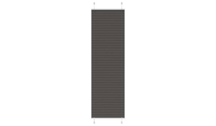 Walplus Polyester Pleated Blind - Black - 55 x 200 cm