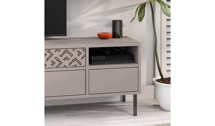 Decortie Heaton TV Unit particleboard and metal - Mocha