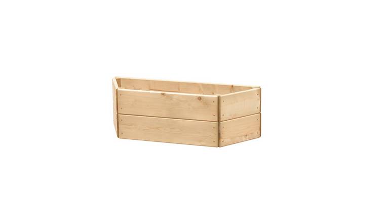 Greena Wooden Wall Planter 90cm, 2 Tiers