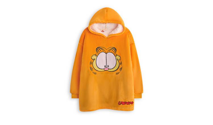 Garfield Novelty Face Kids Unisex Blanket Hoodie 9-13 Years - Orange