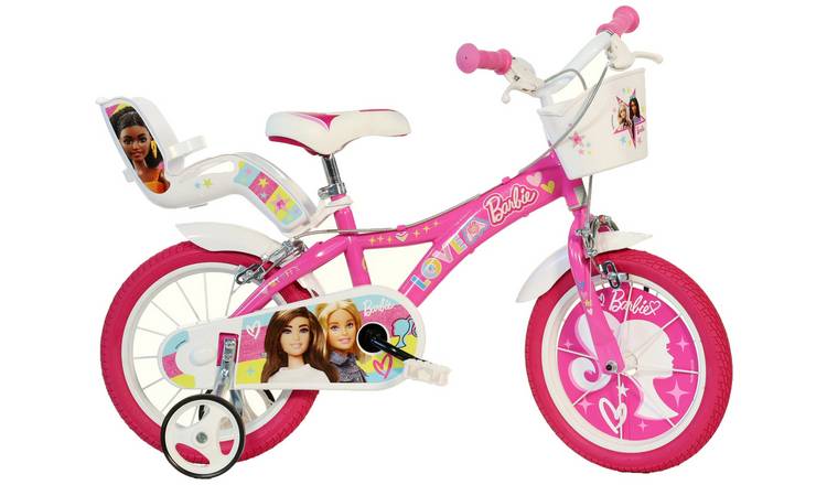 Dino Bikes Barbie 14" Kids Pedal Powered Bike - Pink