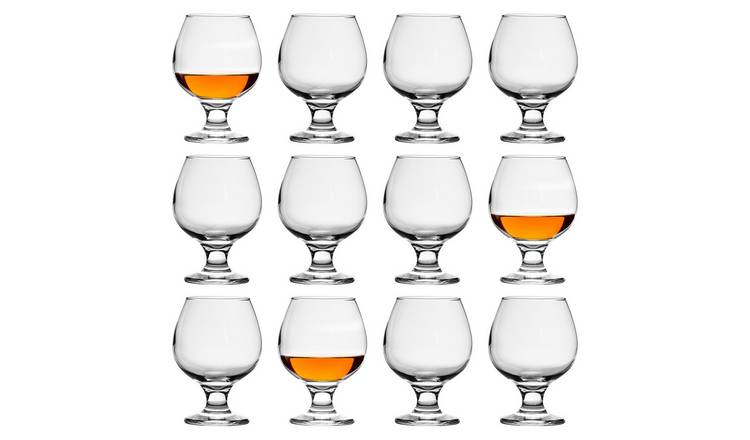 LAV Misket Brandy Snifter Glasses - Clear - Pack of 12