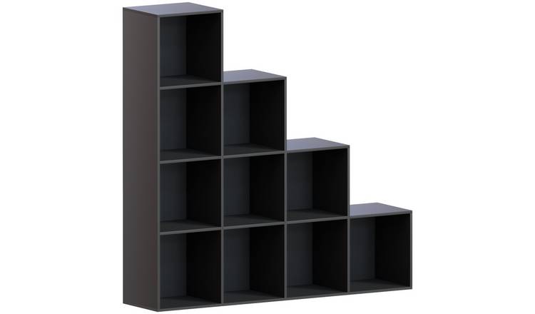 Vida Designs Durham 10 Cube Staircase Storage Unit - Black