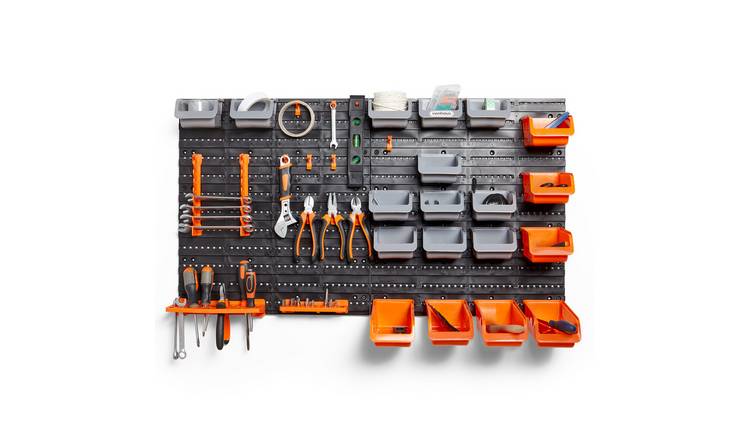 VonHaus 44pc Wall Mount Storage Organiser