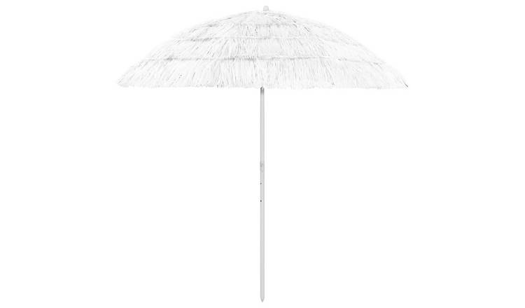 Walplus Polyester Beach Parasol - White - dia 210 cm