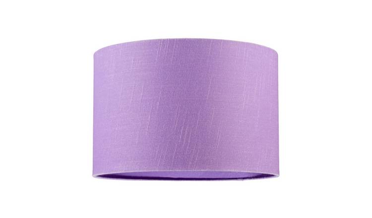 Happy Homewares Lavender Oil Textured Linen Fabric Circular Lampshade - 30cm