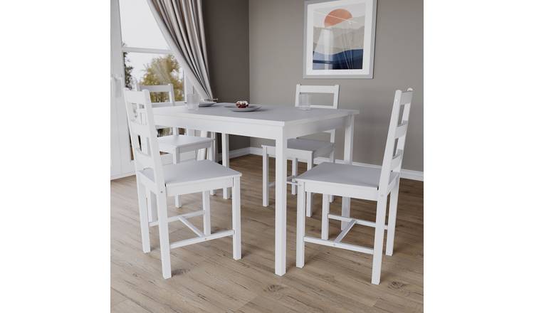 Vida Designs Yorkshire 4 Seater Dining Set - White