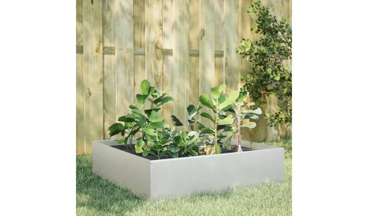 Walplus Stainless Steel Raised Garden Bed - 100 x 100 x 41 cm