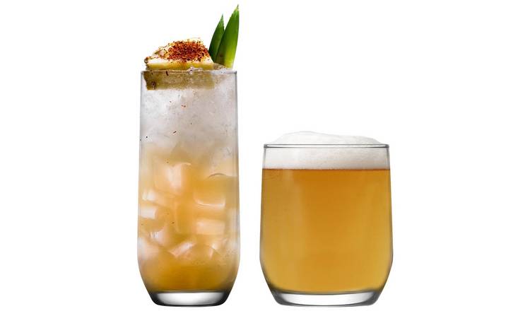 LAV 12 Piece Sude Glassware Set - Clear