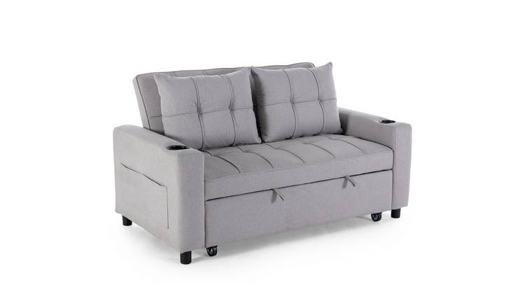 Furniture Online Hudson Sofa Bed 2 Seater Linen Sofa – Grey