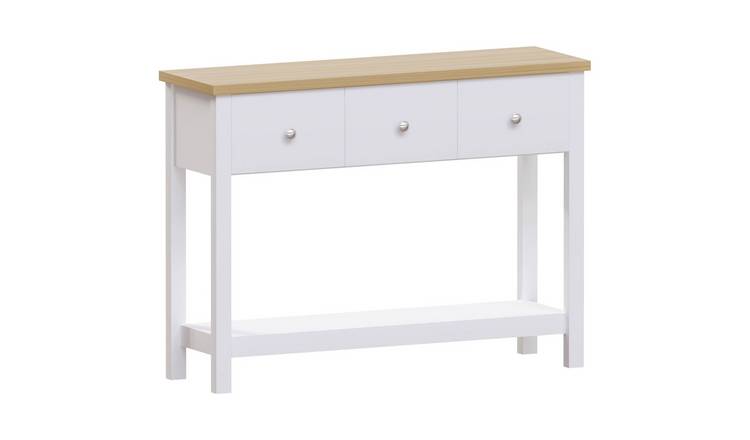 Vida Designs Arlington 3 Drawer Console Table - White