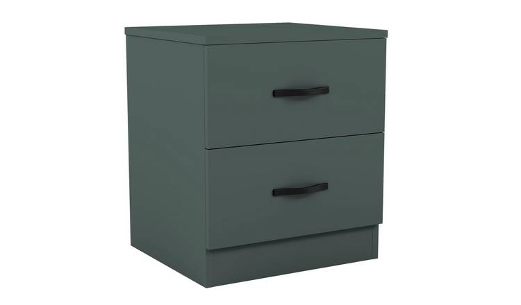 Vida Designs Riano 2 Drawer Bedside Chest - Green
