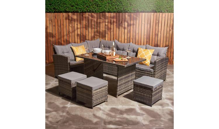 Home Treats 9 Seater Rattan Garden Sofa Set