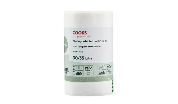 Cooks Professional Biodegradable Bin Bags 30-35L - 25 Pack