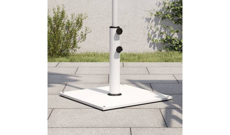 Walplus Parasol Base for dia / Poles 17 kg Square - White - 48 mm