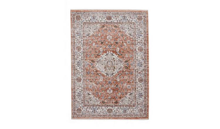 Mega Flooring Orange Traditional Abstract Rug - 160 x 230cm