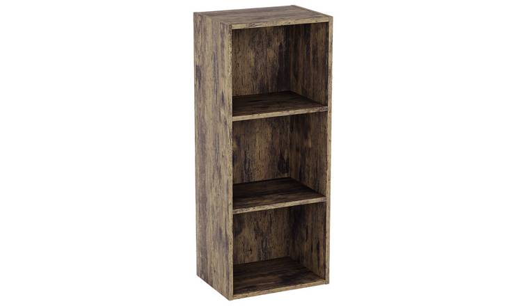 Vida Designs Oxford 3 Tier Cube Bookcase - Dark Wood