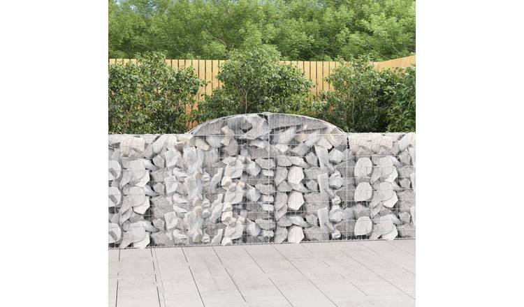 Walplus Galvanised Iron Gabion Basket - Silver 300 x 30 x 100/ - 120 cm