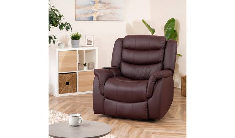 Artemis Home Almeira Electric Riser Recliner with Massage and Heat - Burgundy