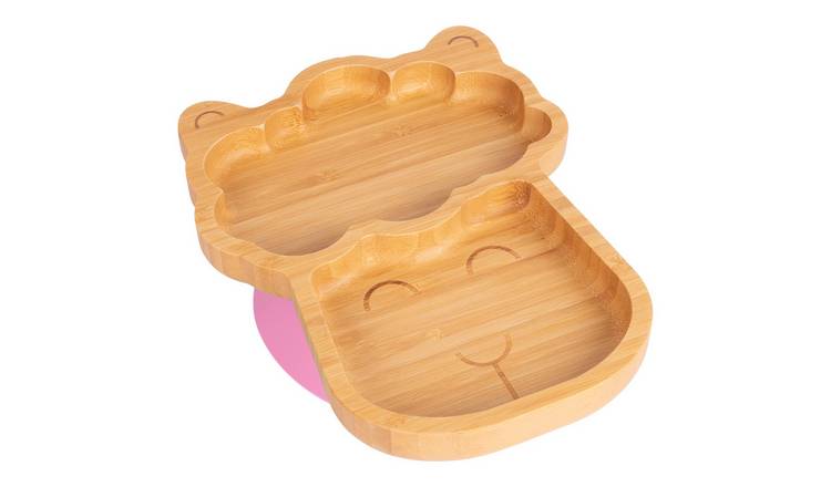 Tiny Dining Children's Bamboo Suction Llama Plate - Pink