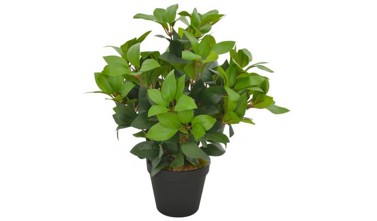 Walplus Artificial Laurel Tree with Pot - Green and Brown - 40 cm