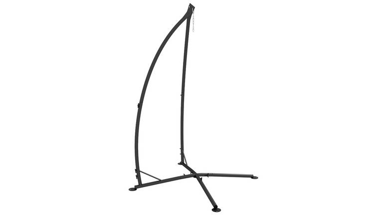 Outsunny Metal Indoor Outdoor Hammock C Shape - Black