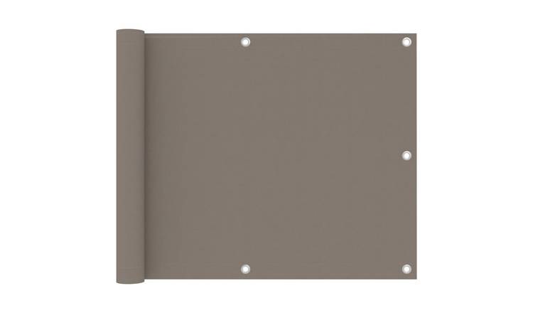 Walplus Polyester Oxford Balcony Screen - Taupe - 75 x 300 cm