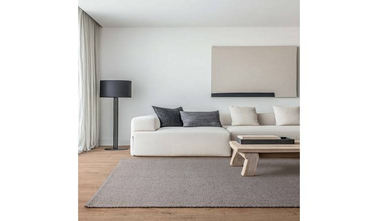 Mega Flooring Grey Modern Plain Rug - 160 x 230cm