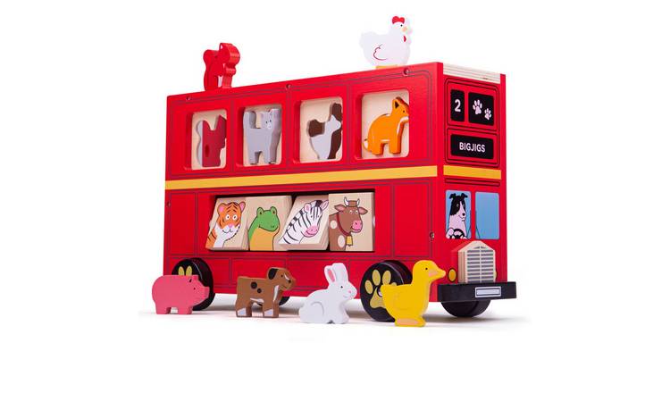 Bigjigs Toys Red Bus Sorter - 12 Months +