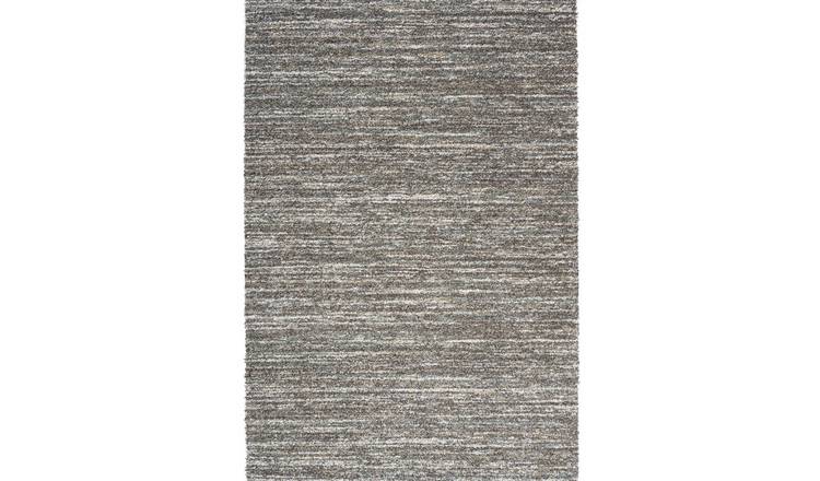 Mega Flooring Brown Shaggy Abstract Rug - 67 x 140cm