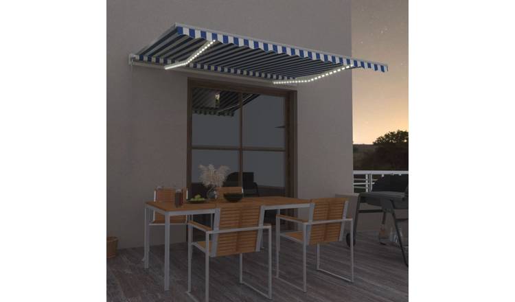 Walplus Electric Polyester - Blue and White - 400x300 cm - White Frame