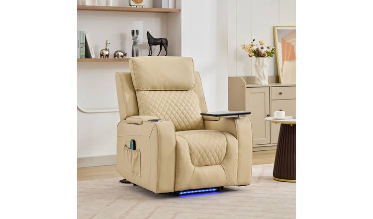 Artemis Home Byron Electric Lift-Assist Massage Heat Recliner - Cream