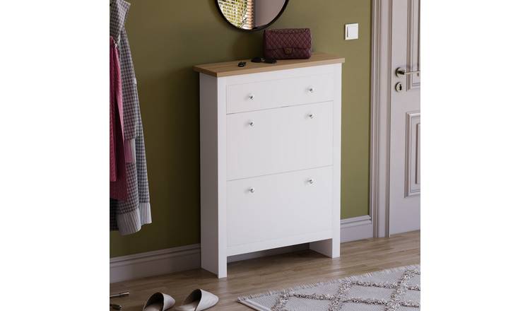 Vida Designs Arlington Shoe Cabinet - White