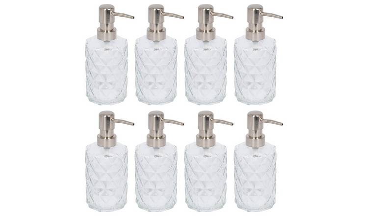 Harbour Housewares Prism Glass Soap Dispensers  - Pack of 8