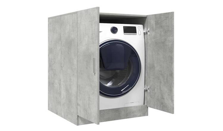 Walplus Washing Machine Cabinet - Concrete Grey - 70.5 x 71.5 x 91.5 cm