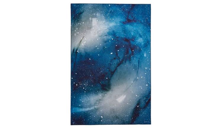 Mega Flooring Blue Modern Abstract Rug - 120 x 170cm