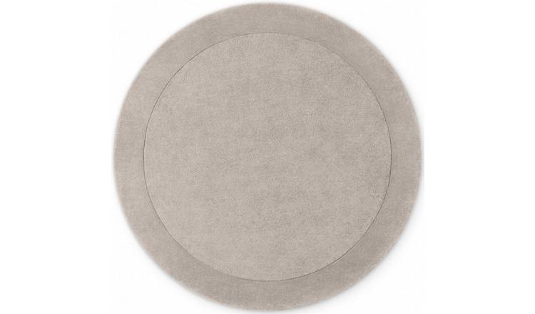 Hanse Home Grey 1812 Kari Handmade Blend Bordered Round Rug - 150cm