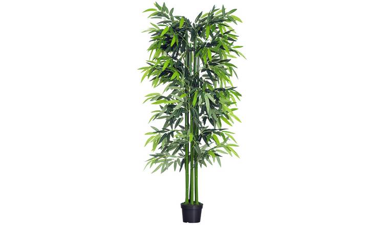 Outsunny 6ft Artificial Bamboo Tree Plant - Green