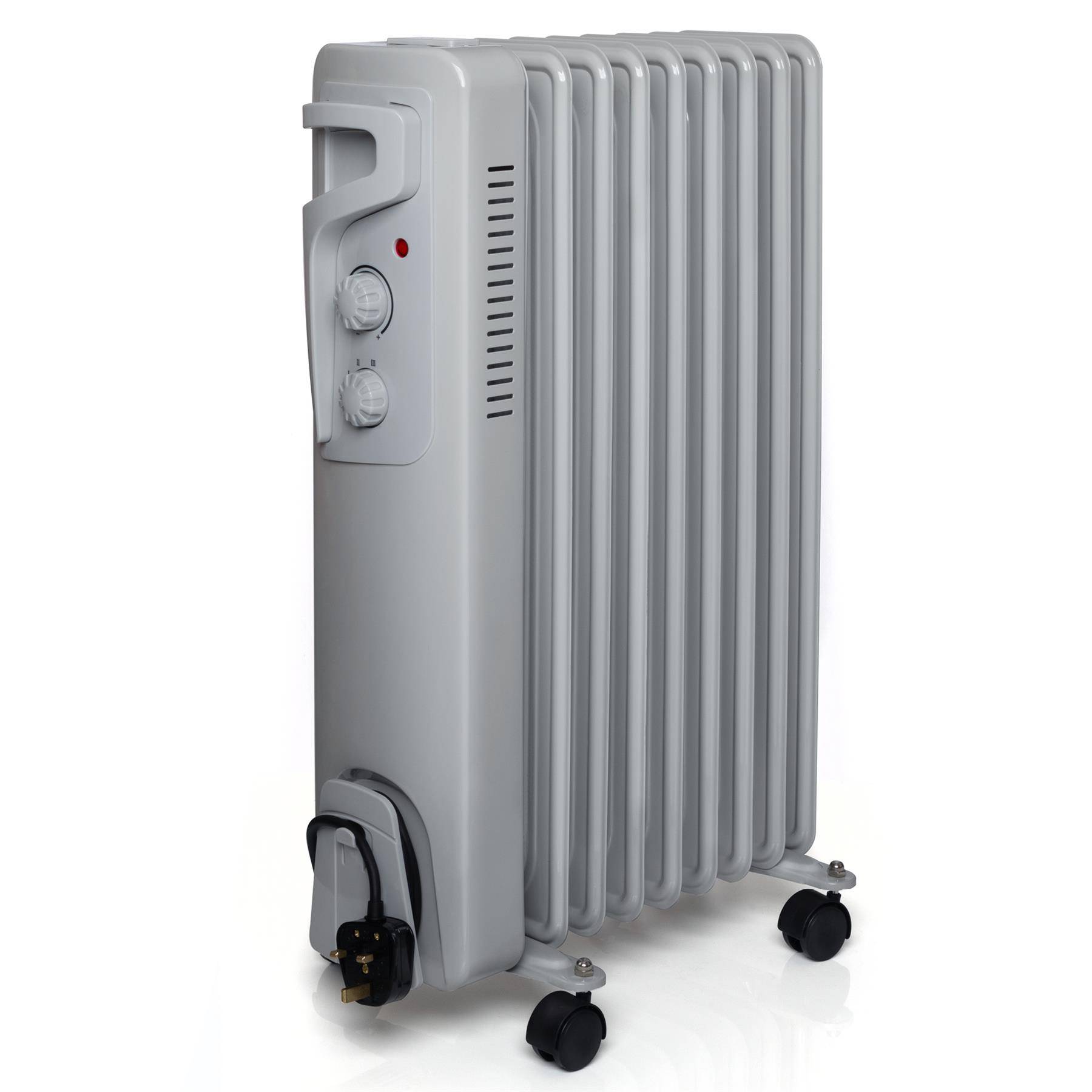 Futura 2000W Oil Filled Electric Radiator - Grey - Image 1