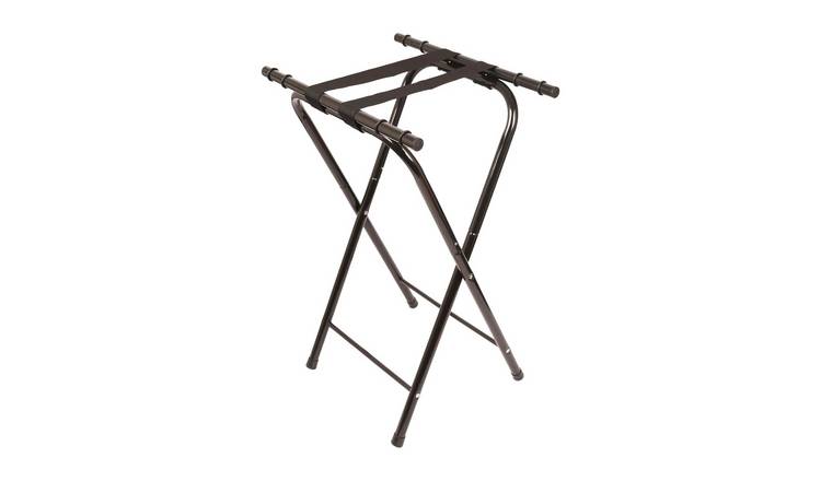 Harbour Housewares Metal Folding Serving Tray Stand - Black