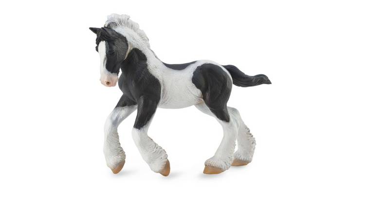 CollectA Gypsy Foal Black & White Piebald - 3 Years +