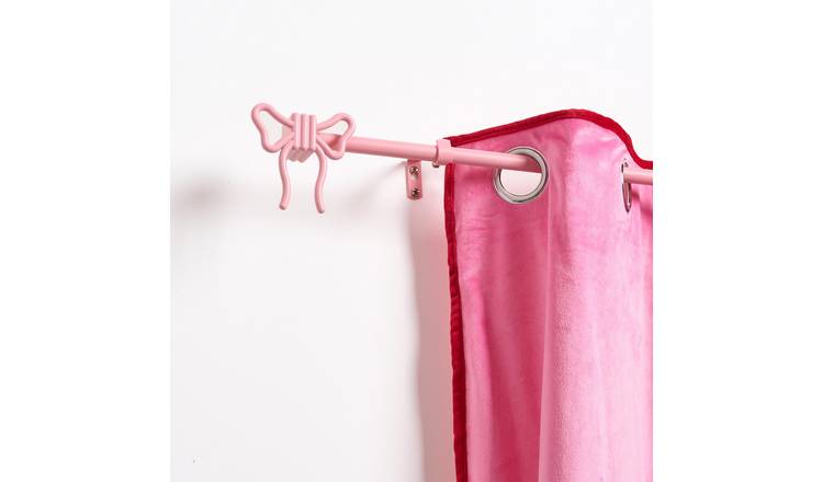 OHS 16mm Bow Extendable Curtain Pole 70-120cm - Pink