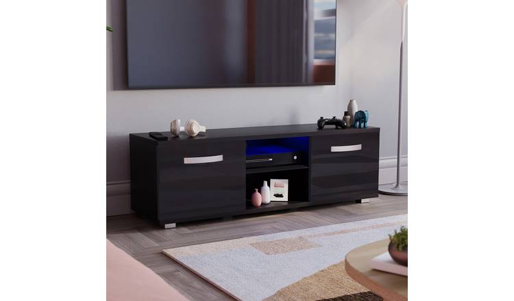 Vida Designs Cosmo 2 Door LED TV Unit - 120cm - Black